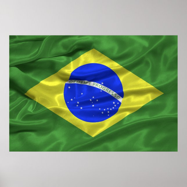 Brasiliansk Flagga Poster (Framsidan)