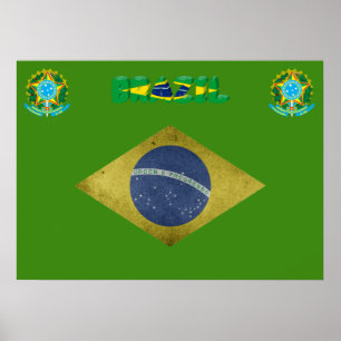 Brasiliansk flagga poster