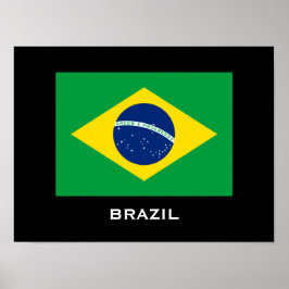 Brasiliansk Flagga Poster