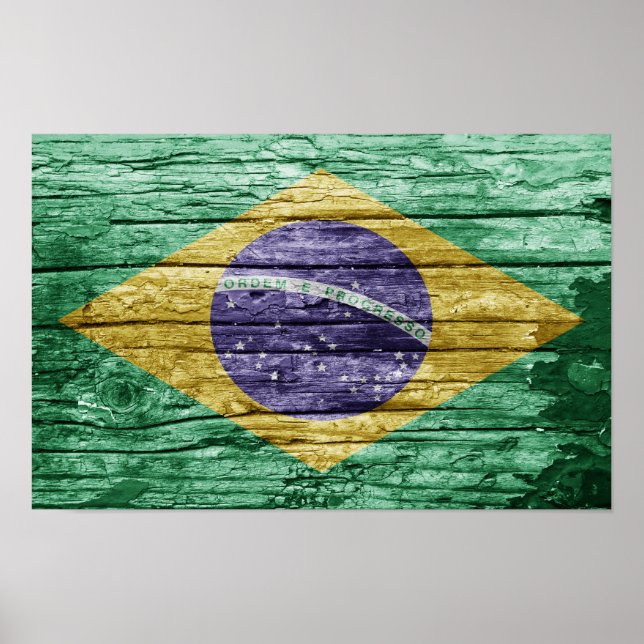 Brasiliansk flagga poster (Framsidan)