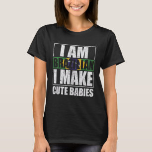 Brasiliansk Flagga Proud Brasilians Manar & Women T Shirt