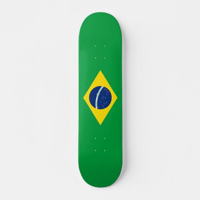 Brasiliansk Flagga Skateboard (Framsida)