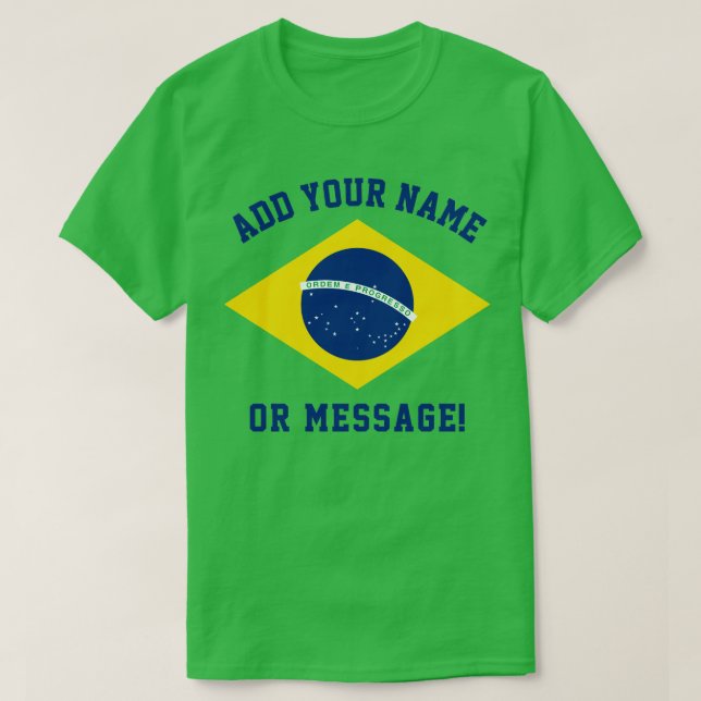 Brasiliansk Flagga T Shirt (Design framsida)