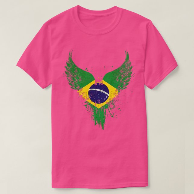 Brasiliansk Flagga T Shirt (Design framsida)