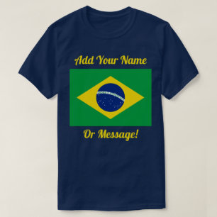 Brasiliansk Flagga T-Shirt