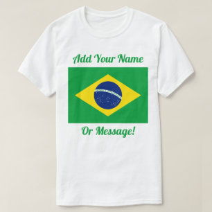 Brasiliansk Flagga T Shirt