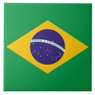 Brasiliansk Flagga Tile Kakelplatta