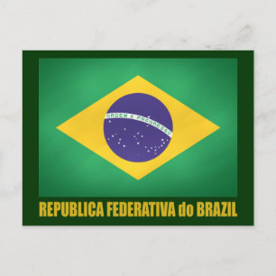 Brasiliansk Flagga Vykort
