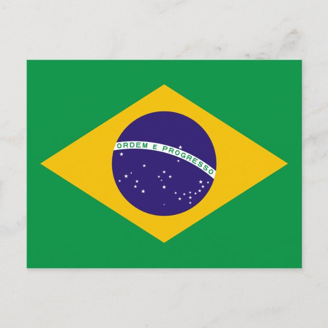 Brasiliansk flagga vykort (Framsida)