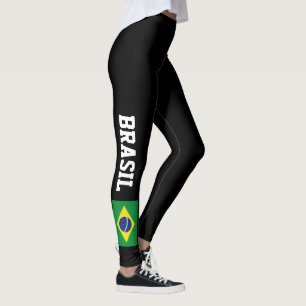 Brasiliansk flaggadamasker för leggings