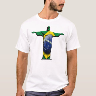 Brasiliansk flaggaKristus redeemeren T-shirt