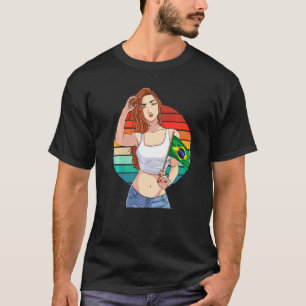 Brasiliansk flicka Brasilien stolthet Brasilien Fl T Shirt