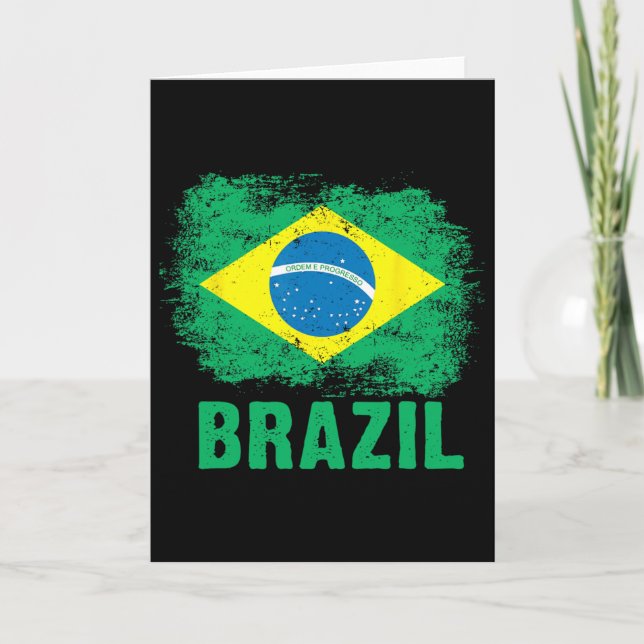 Brasiliansk fotboll brasilianska flaggan  kort (Framsida)