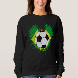 Brasiliansk fotboll för fotboll (Flagga) Vingar br T Shirt