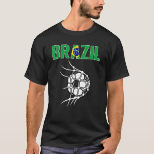 Brasiliansk fotbollsbuss i nettosupport för brasil t shirt