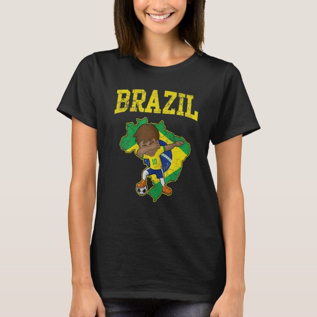 Brasiliansk fotbollsdocka i fotboll t shirt (Framsida)