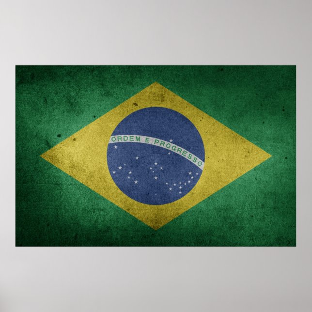 Brasiliansk fotbollsfotbollsspelare i Flagga-Kärle Poster (Framsidan)