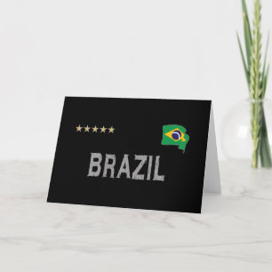 Brasiliansk fotbollsmatch Fläkt Shirt Heart Kort