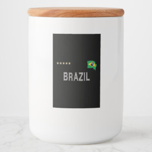 Brasiliansk fotbollsmatch Fläkt Shirt Heart Mat Etikett