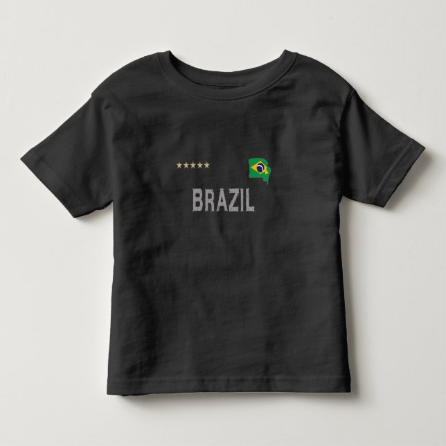 Brasiliansk fotbollsmatch Fläkt Shirt Heart T (Framsida)