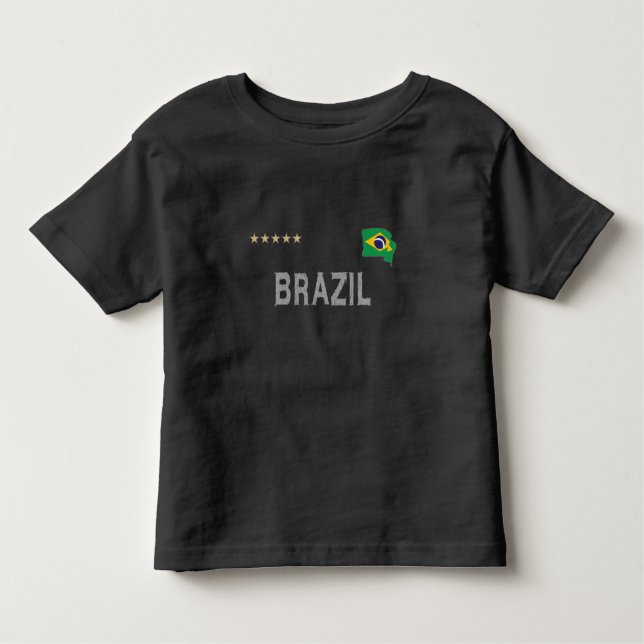 Brasiliansk fotbollsmatch Fläkt Shirt Heart T Shirt (Framsida)