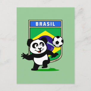 Brasiliansk fotbollspanda vykort