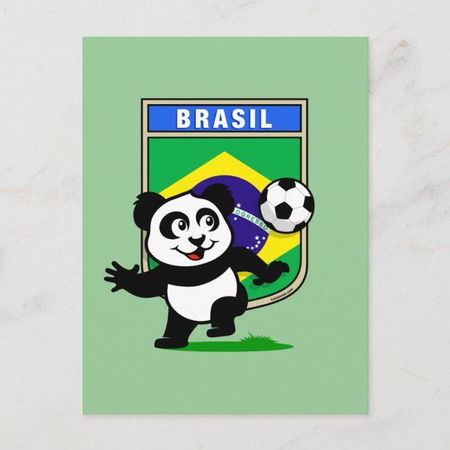 Brasiliansk fotbollspanda vykort (Framsida)