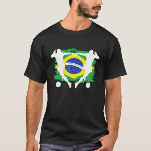 Brasiliansk fotbollsspelare Ball Flagga Jersey Att T Shirt
