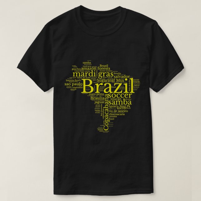 Brasiliansk fotbollsspelare Copacabana Brasil Mana T Shirt (Design framsida)
