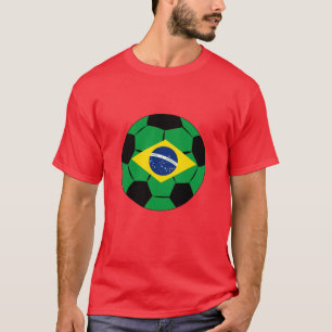 Brasiliansk fotbollsspelare Jersey Football Brazil T Shirt