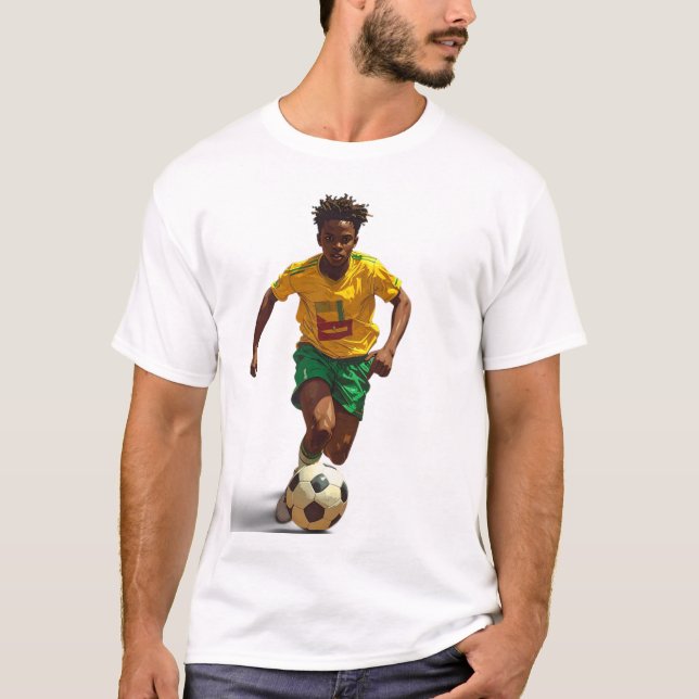 Brasiliansk fotbollsspelare T-Shirt Design Esp (Framsida)