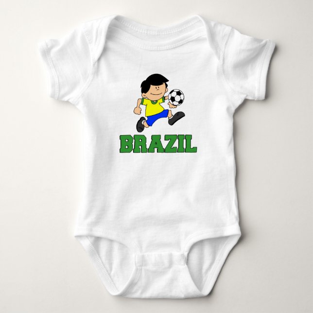 Brasiliansk fotbollsspelare, Tecknad Tröja (Framsida)