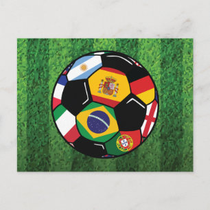 Brasiliansk fotbollsspelare vykort