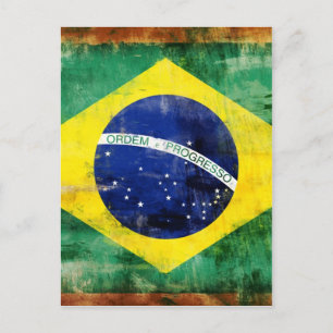 Brasiliansk gammal flagga vykort