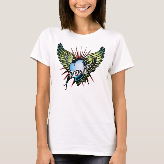Brasiliansk hjärta II T-shirt (Framsida)