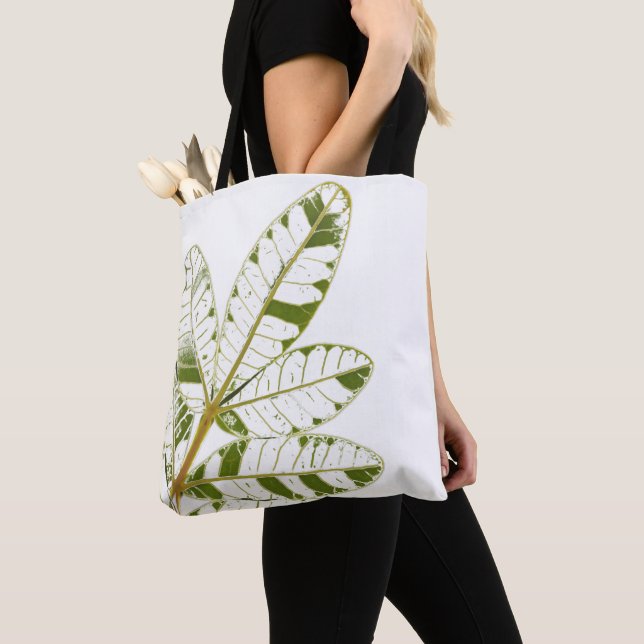 Brasiliansk holly löv Tote Bag Tygkasse (Närbild)