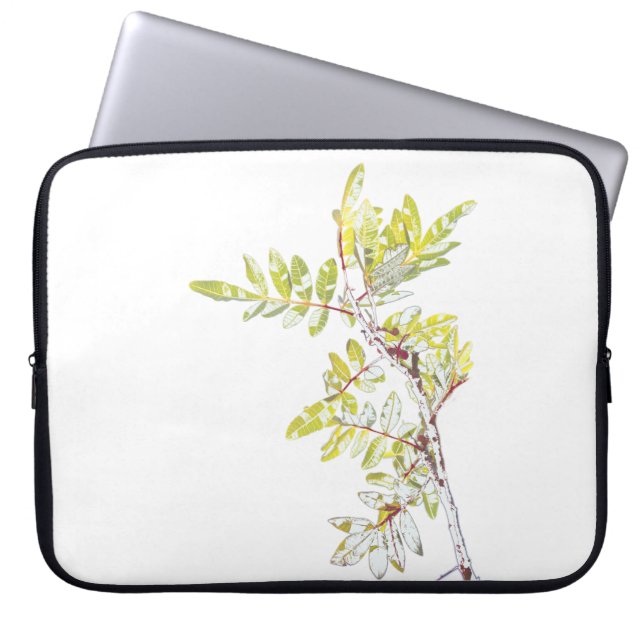 Brasiliansk holly Plant Löv Mönster Laptop sleeve (Framsidan)