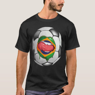 Brasiliansk isockupant Fläkt Brasiliansk Flagga Mo T Shirt