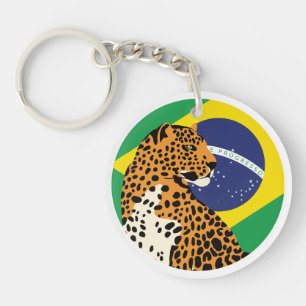 Brasiliansk Jaguar Brazilian National Animal Flagg