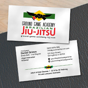 Brasiliansk Jiu-Jitsu Akademy-instruktör Visitkort