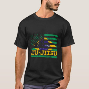 Brasiliansk Jiu Jitsu American Flagga US Sports T Shirt