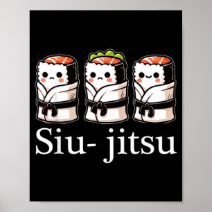 Brasiliansk Jiu Jitsu BJJ för män pappa pojke kvin Poster