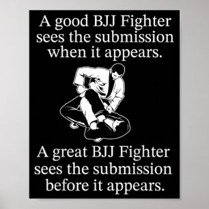 Brasiliansk Jiu-Jitsu BJJ Grappling Markkamp Poster