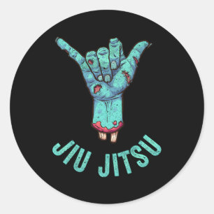 Brasiliansk Jiu-Jitsu Bjj hang Loose Shaka Runt Klistermärke