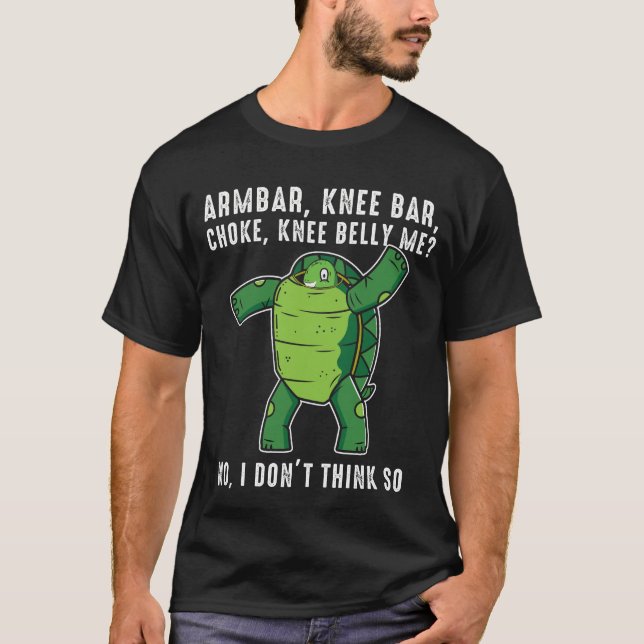 Brasiliansk Jiu jitsu BJJ Turtle-försvarsposition T Shirt (Framsida)