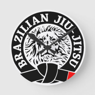 Brasiliansk Jiu-Jitsu (Black Bälte) Rund Klocka