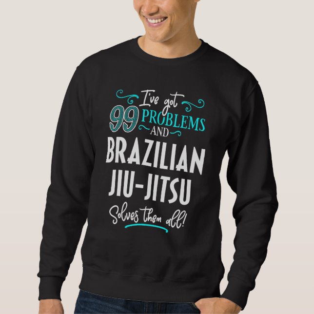 Brasiliansk Jiu Jitsu Brazilian Jiu Jitsu Solves Lång Ärmad Tröja (Framsida)
