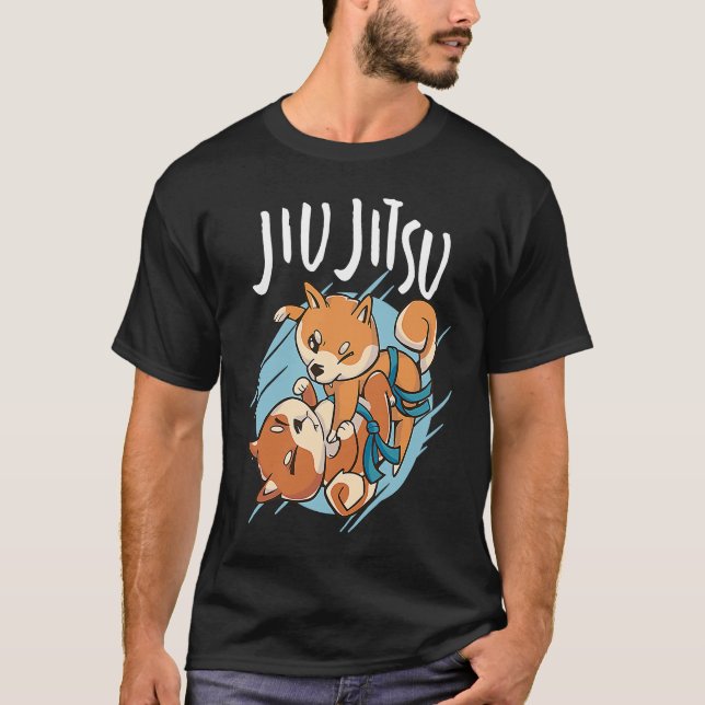 Brasiliansk Jiu Jitsu corgis T Shirt (Framsida)
