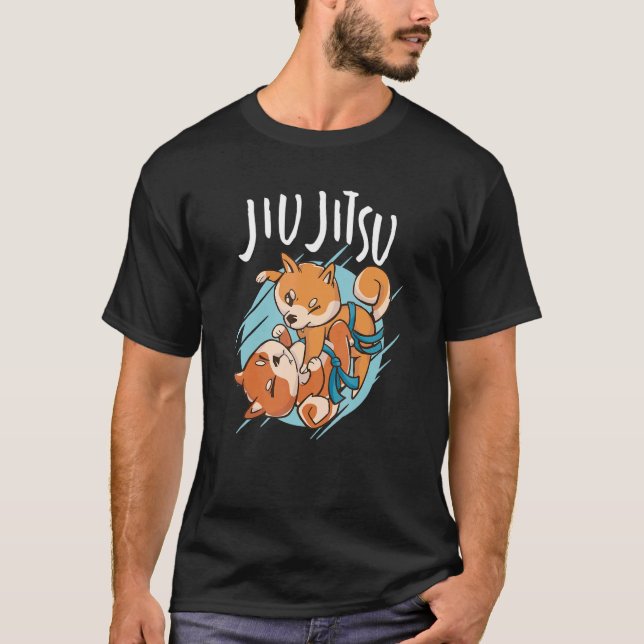 Brasiliansk Jiu Jitsu corgis t-shirt (Framsida)