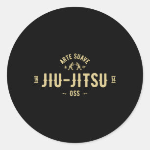 Brasiliansk Jiu Jitsu E Suave Oss Bjj Runt Klistermärke